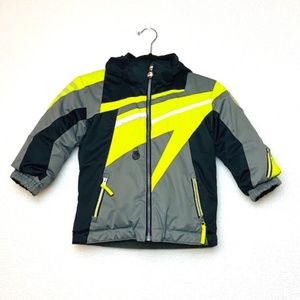 Obermeyer Kids Jacket - Black, Gray, Yellow